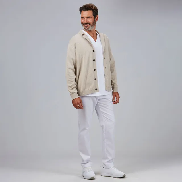 GARY'S Cardigan gilet homme boutonné col revers recyclé