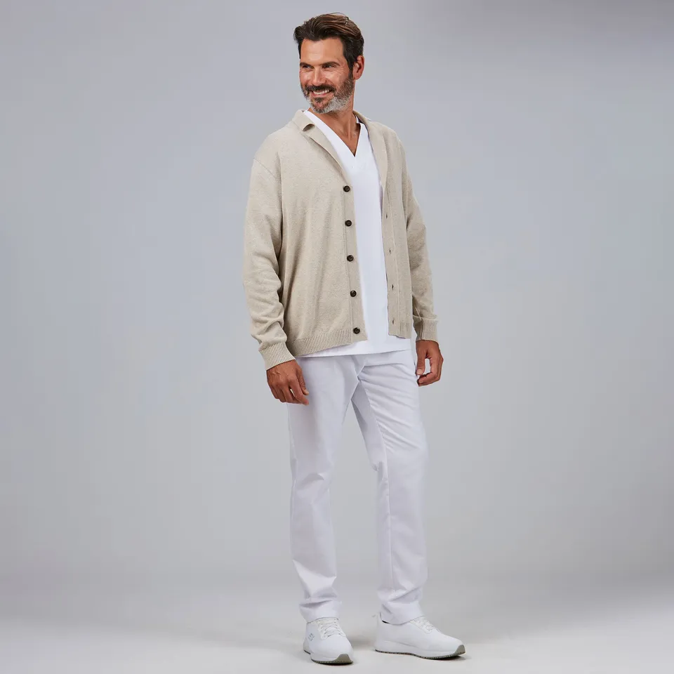 GARY'S Cardigan gilet homme boutonné col revers recyclé