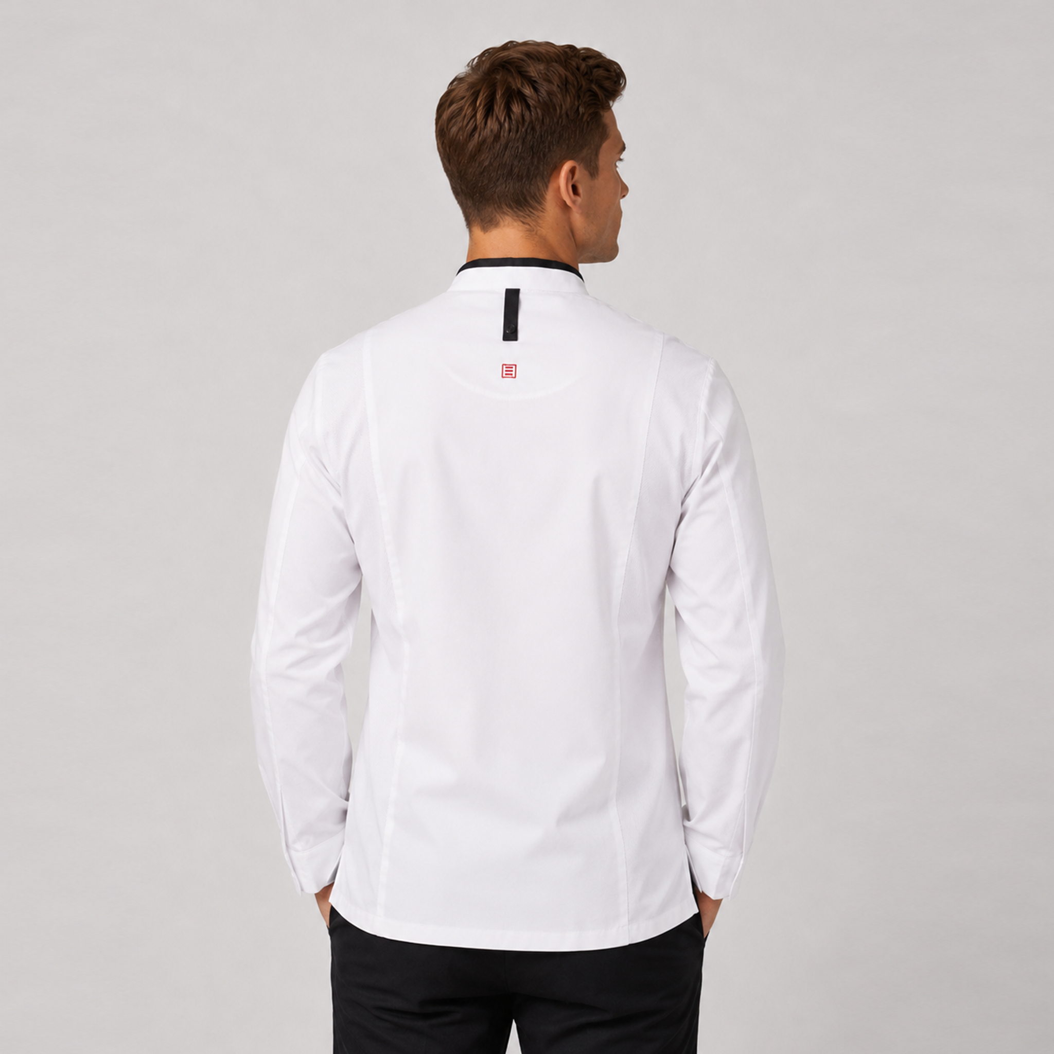 GARY'S Erebo veste cuisine blanche col mao