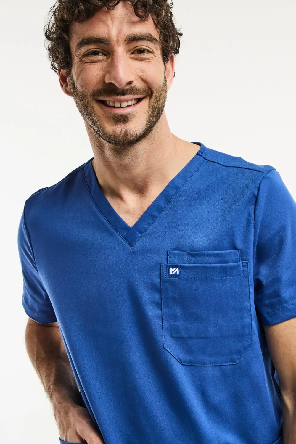Aelin LUCA tunique médicale homme bleu roi stretch