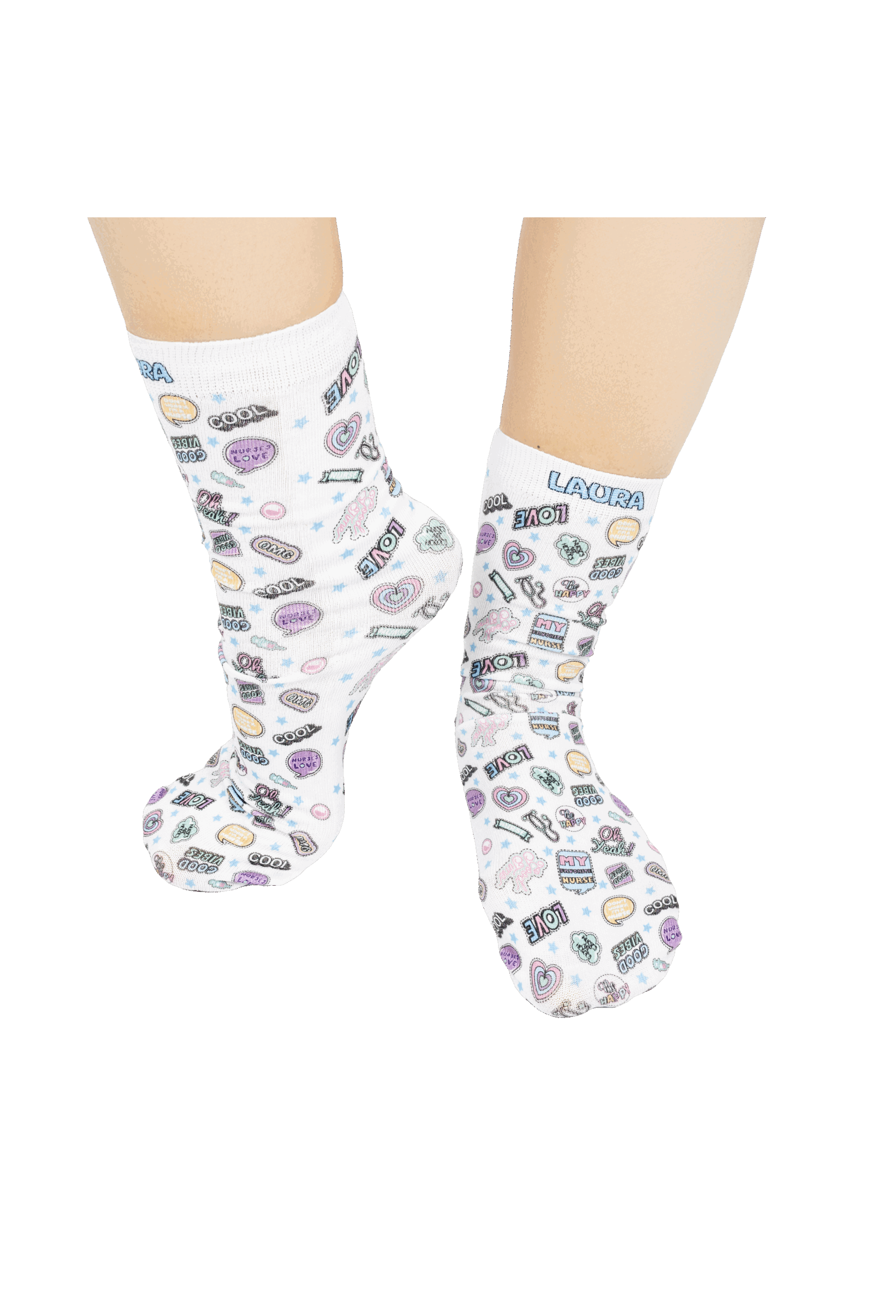 Enfermania Stickers Collection chaussettes imprimées polyester S/M