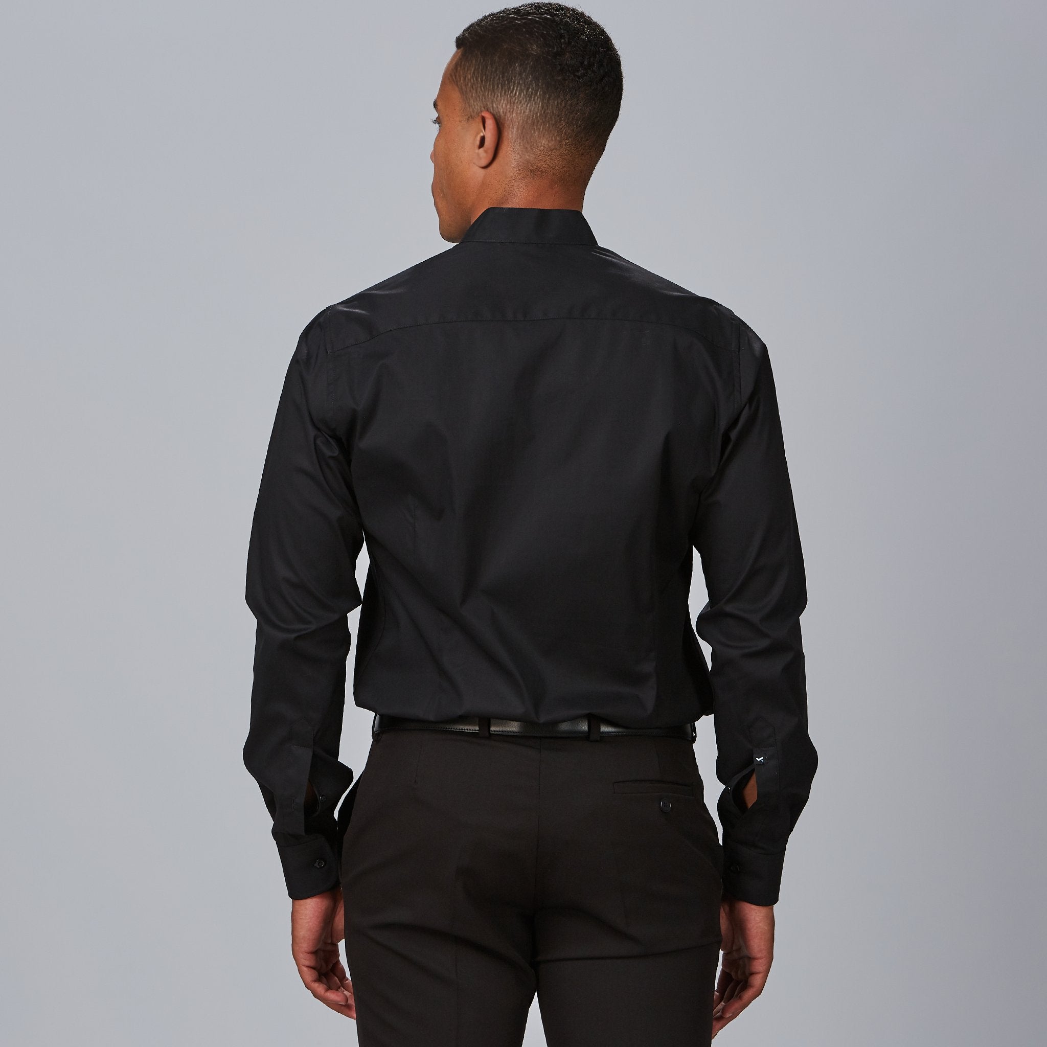 Gary's Shirts 260005 chemise homme Mao noire slim