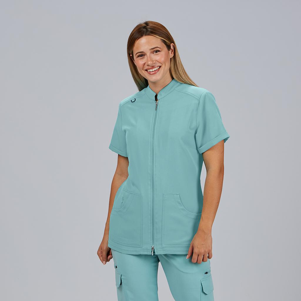 Gary's Amy blouse femme zip blanche L recyclée 3 poches