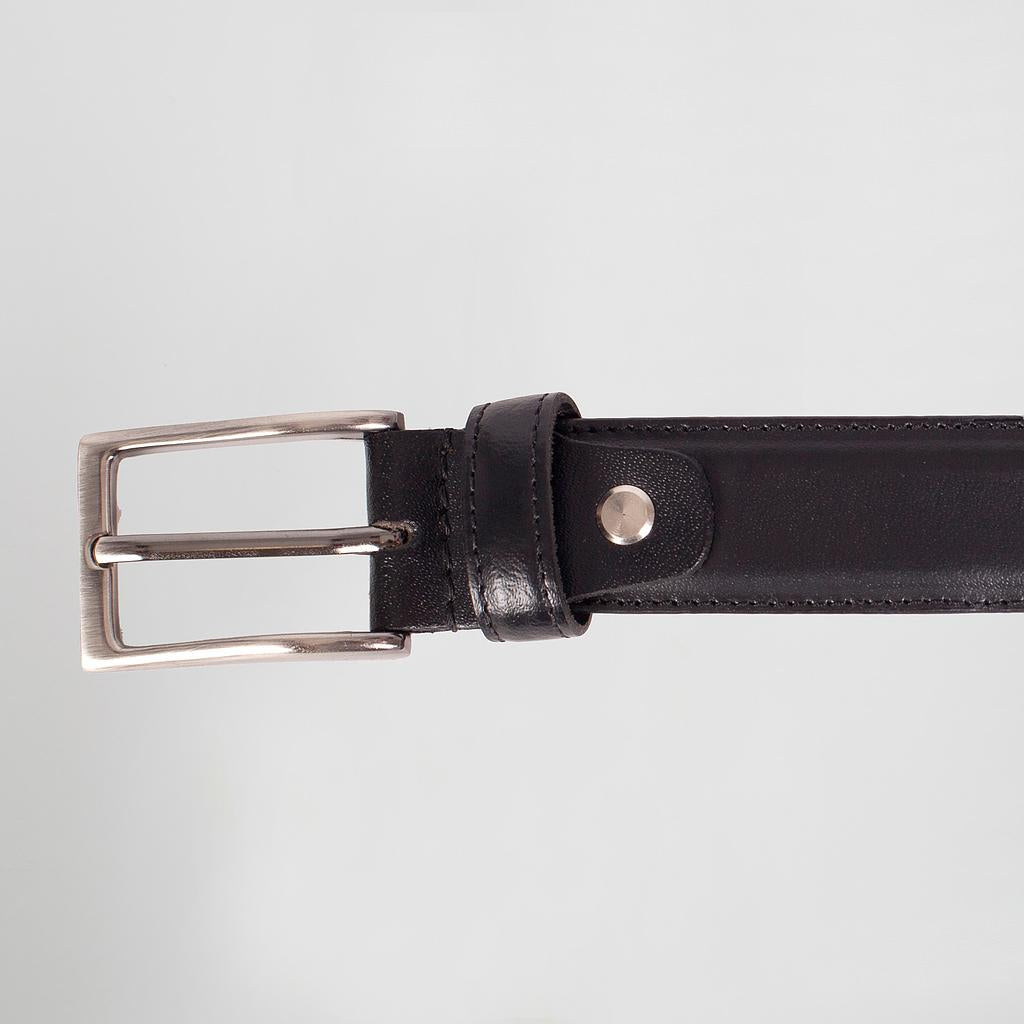 GARY'S Add-Ons Belt Leather ceinture cuir noir 90 cm