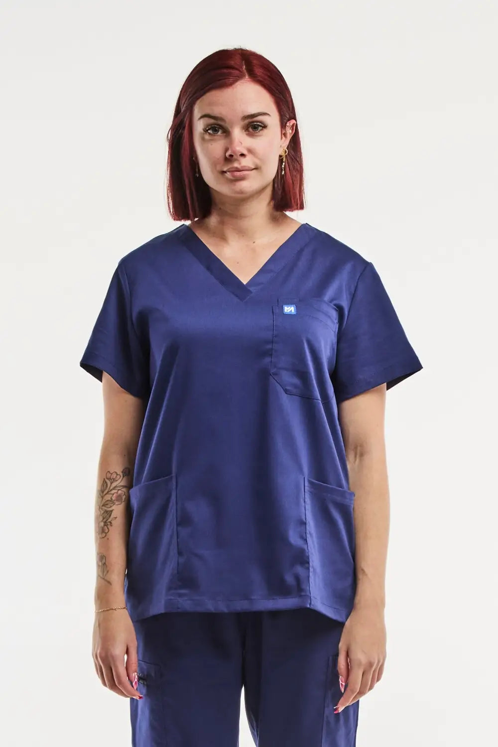 Aelin EMMA tenue médicale femme bleu marine stretch