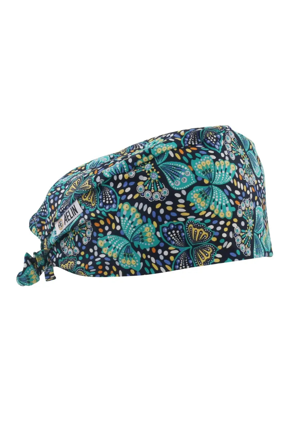 Aelin Paris Calot Chirurgical Papillons Bleu Marine Court