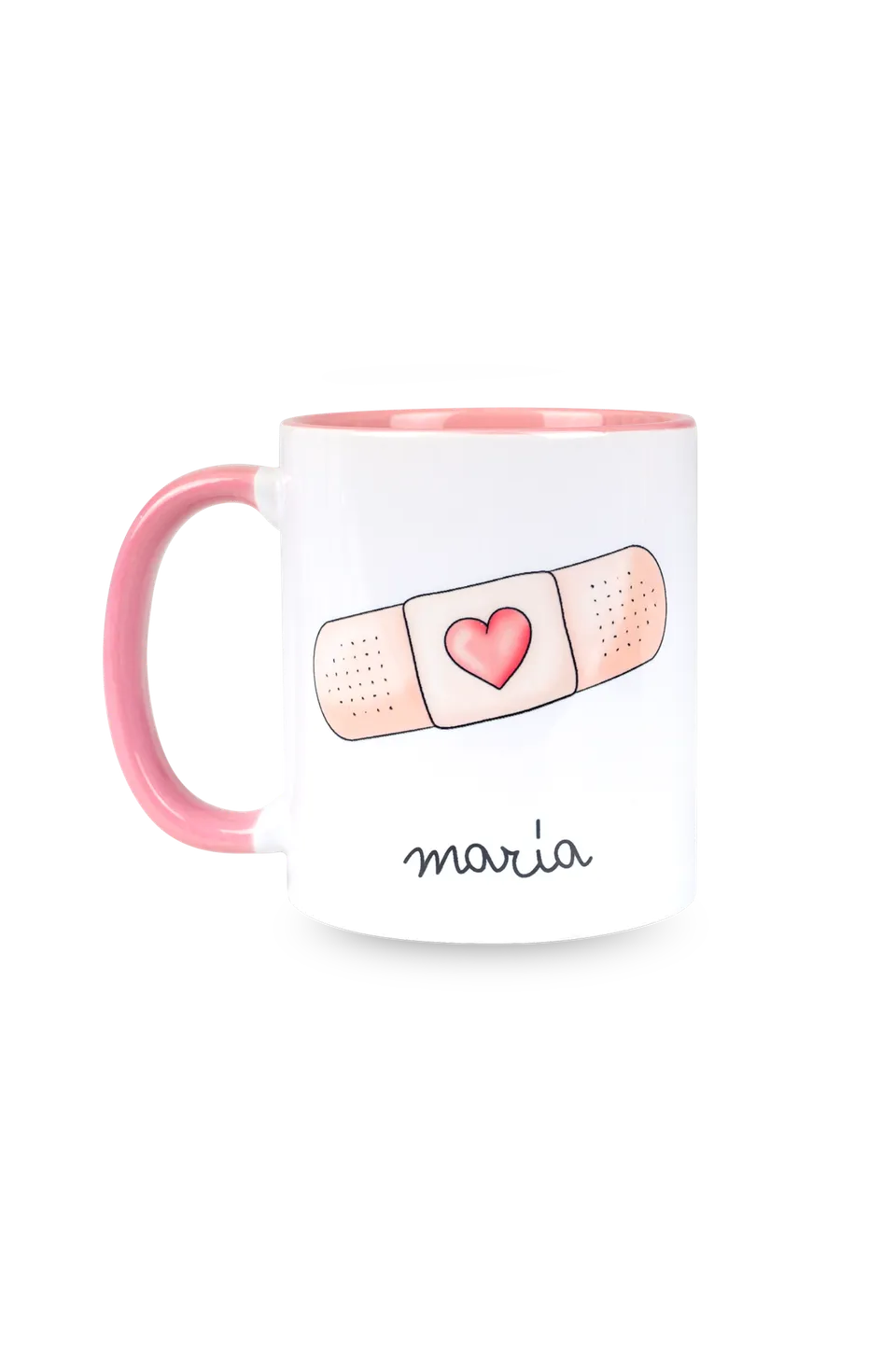 Enfermania Tirita mug céramique rose 350 ml personnalisable