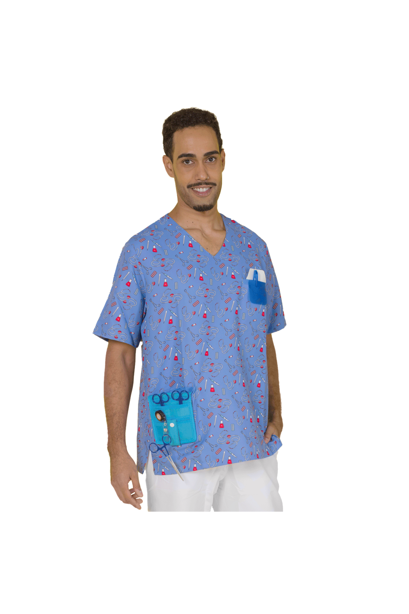 Enfermania Ropa blouse Medical Symbols microfibre L