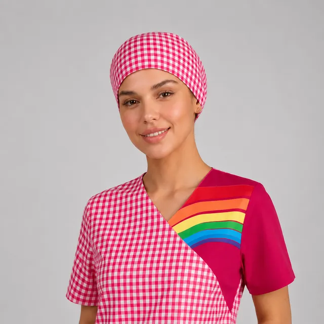 GARY'S Calot bonnet élastique antibactérien vichy fuchsia
