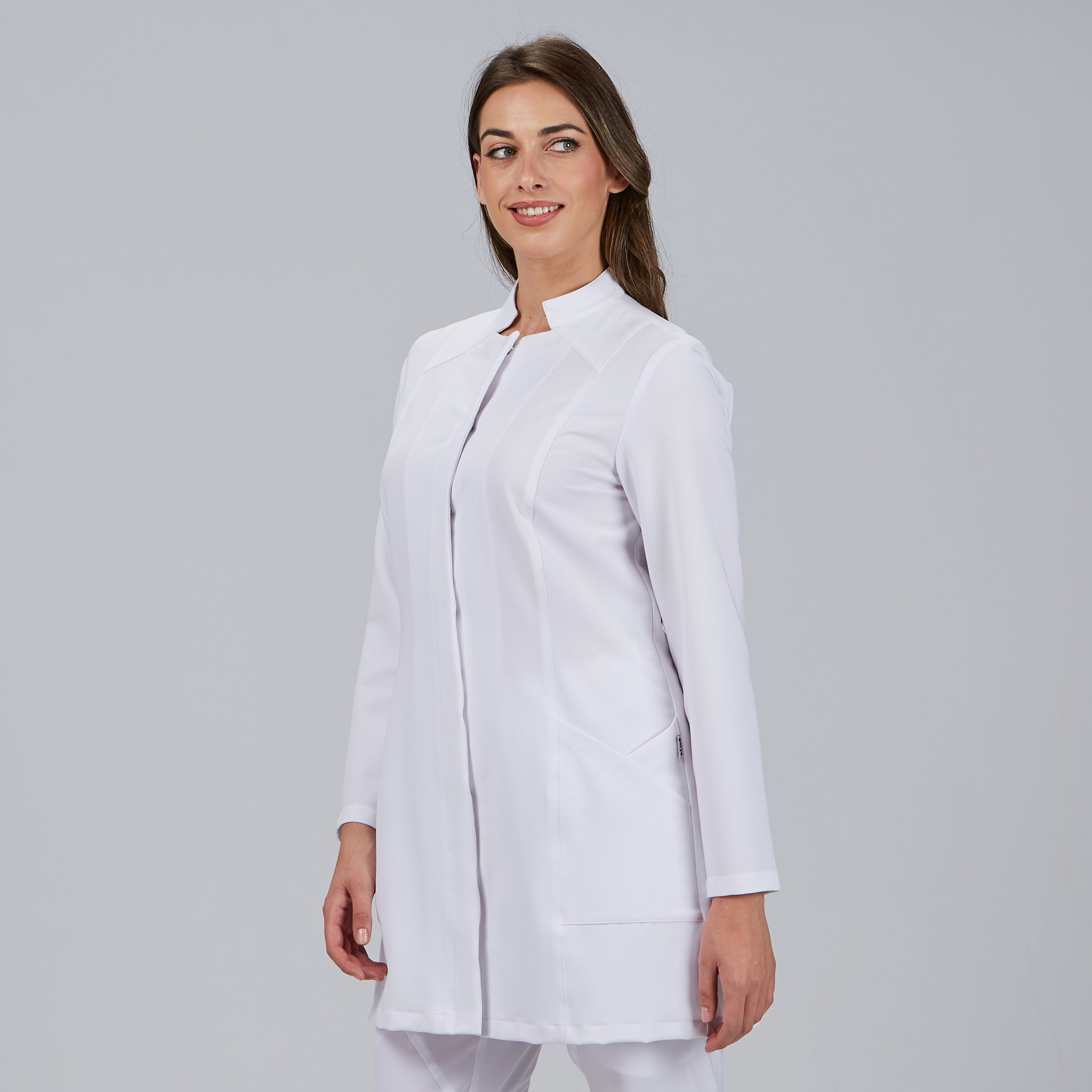 Gary's Lea Blouse Médicale Blanche Manches Longues Recyclée