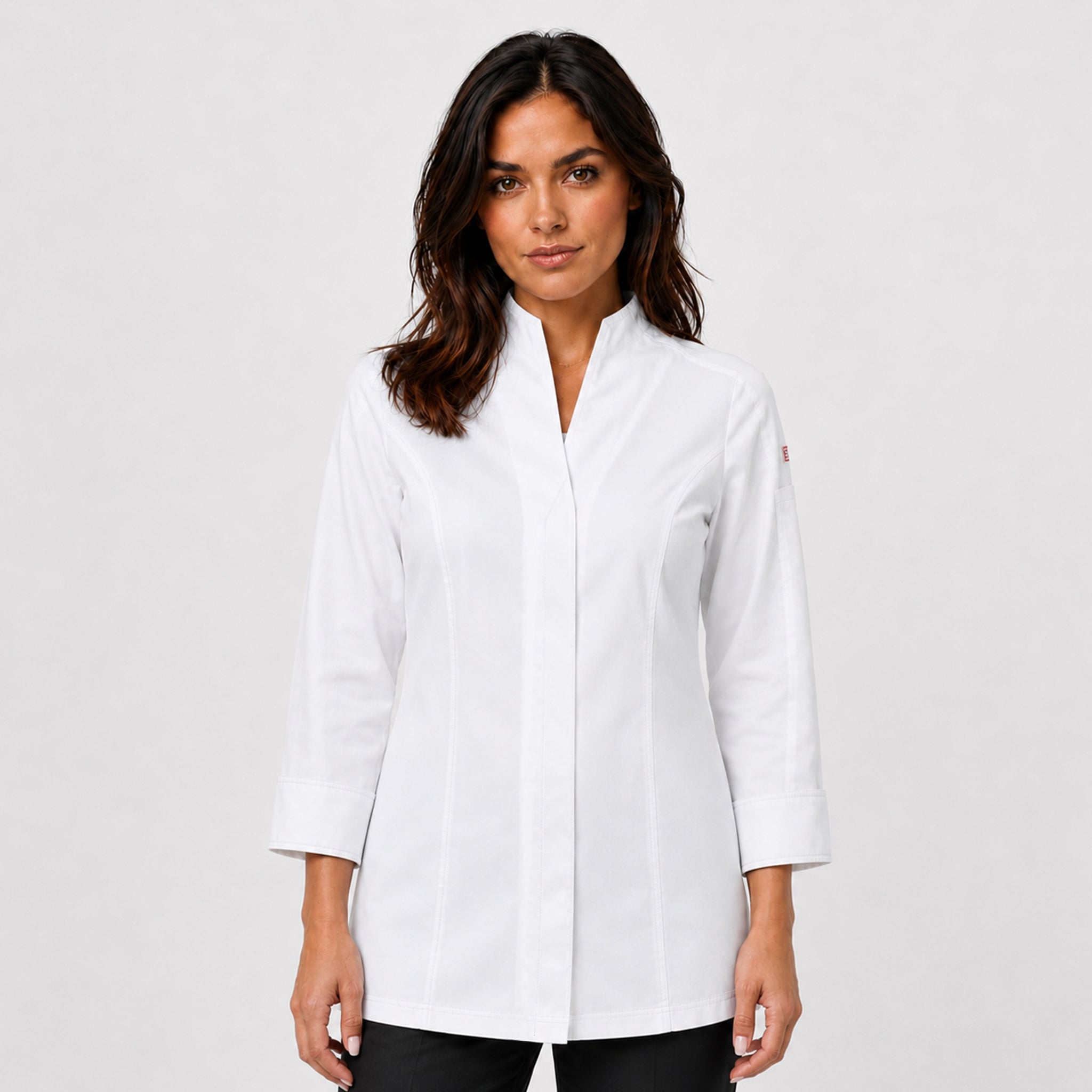 Gary's Zaya veste cuisine femme blanche manches longues