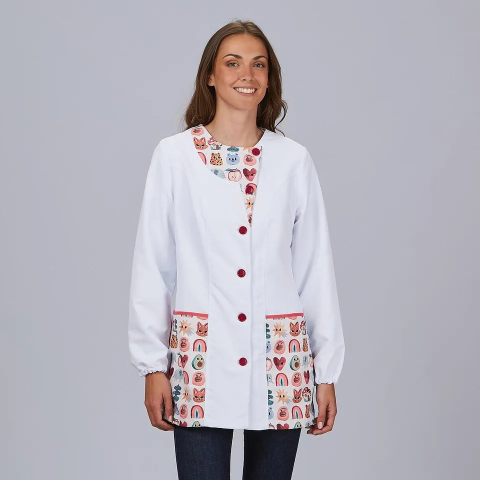 Gary's Animales blouse médicale blanc imprimé animaux