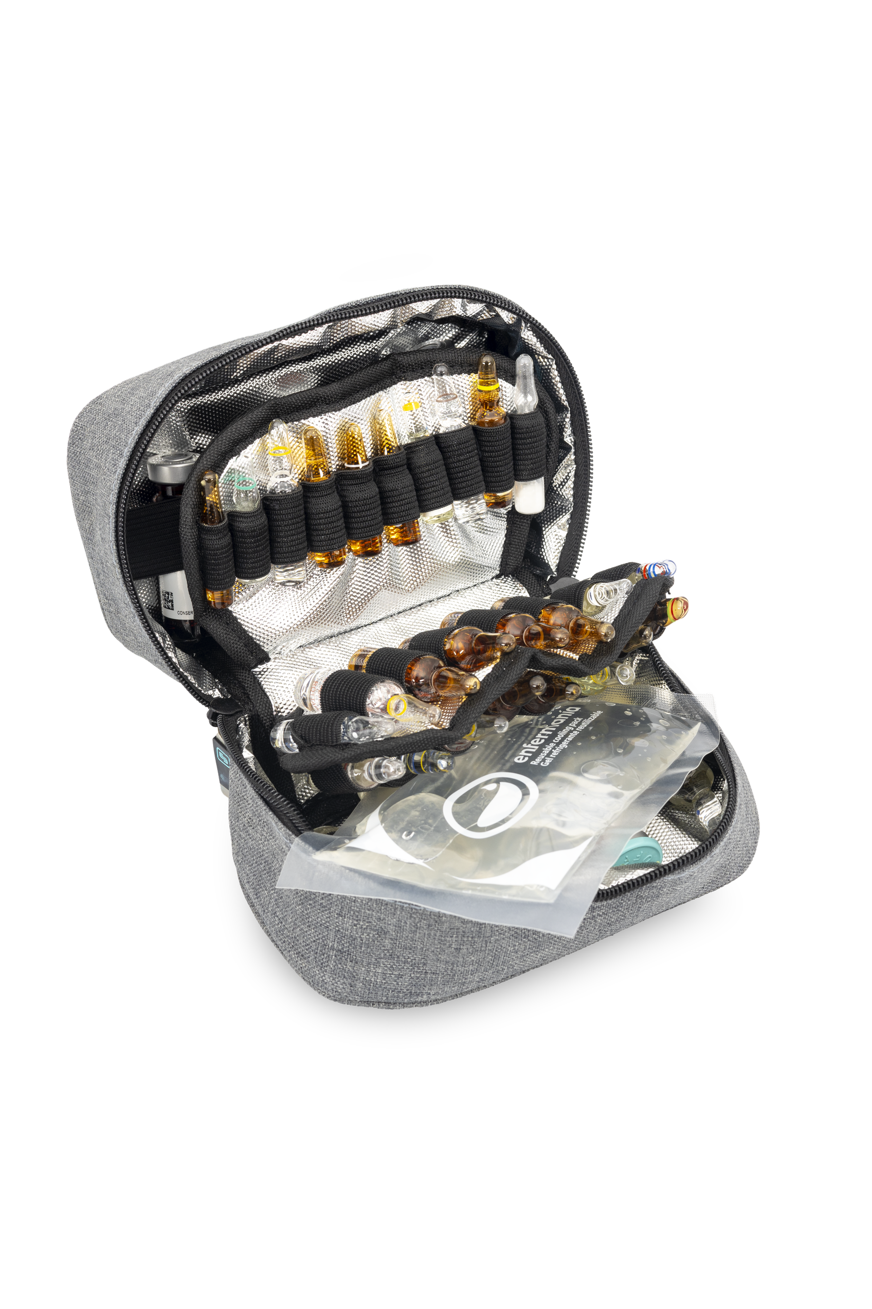 Enfermania ampoulier isotherme gris 43 ampoules