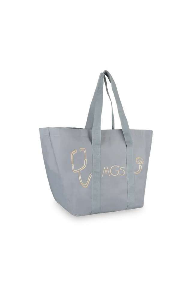 Enfermania tote bag gris stéthoscope sac personnalisé