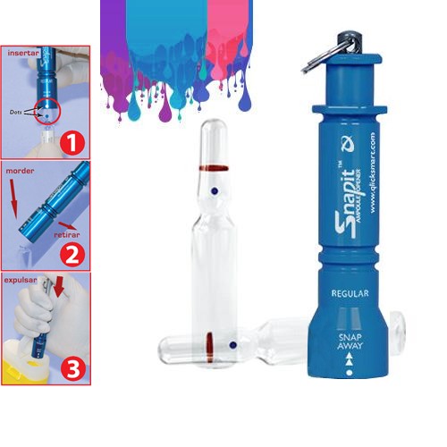 Enfermania Instrumental Snap-It LITE ouvre-ampoule bleu