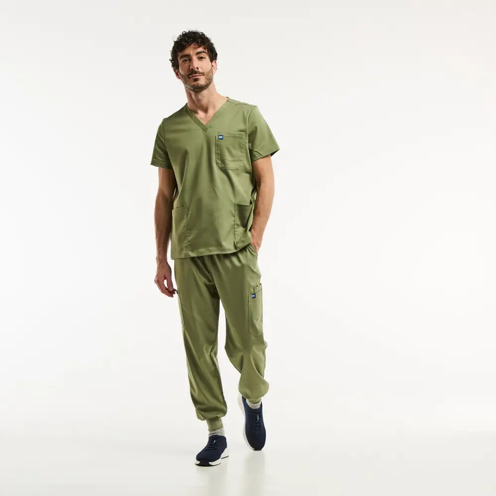 Aelin LUCA Jogger tenue médicale homme vert olive