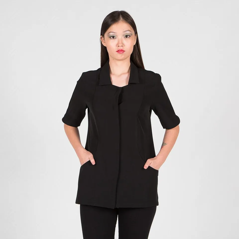 Gary's Abelia tunique femme noire manches courtes stretch