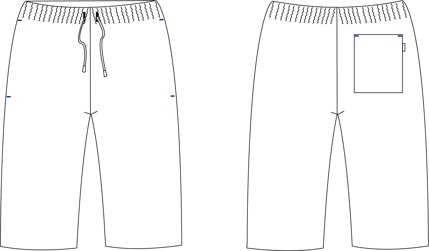 Gary's Pants Bermuda Microfibre Noir - Taille XS