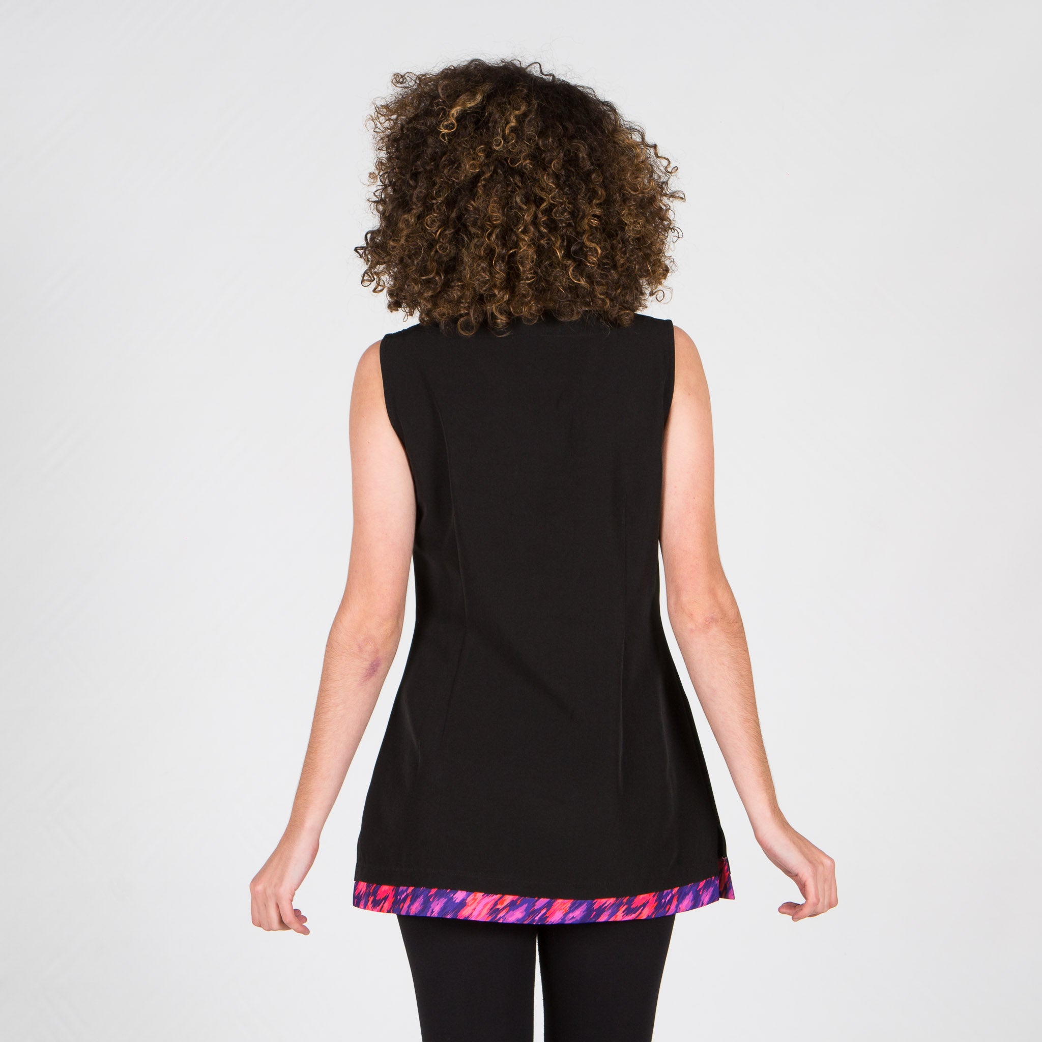 GARY'S Alesia tunique femme coiffure noire sans manches