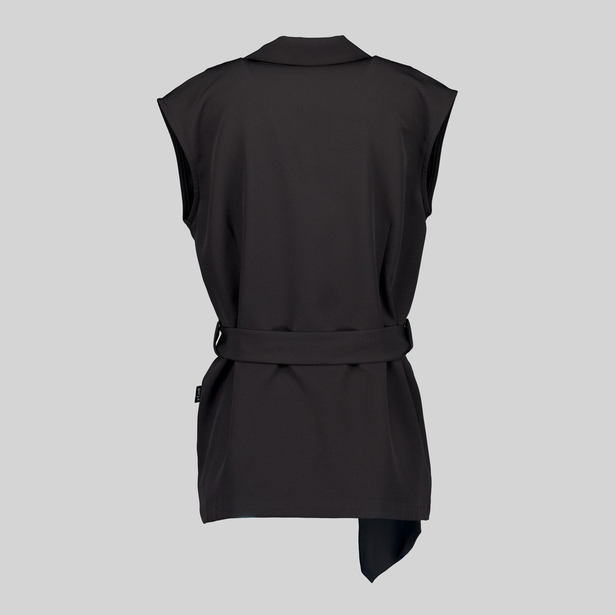 GARY'S Arabis gilet femme col revers noir poches