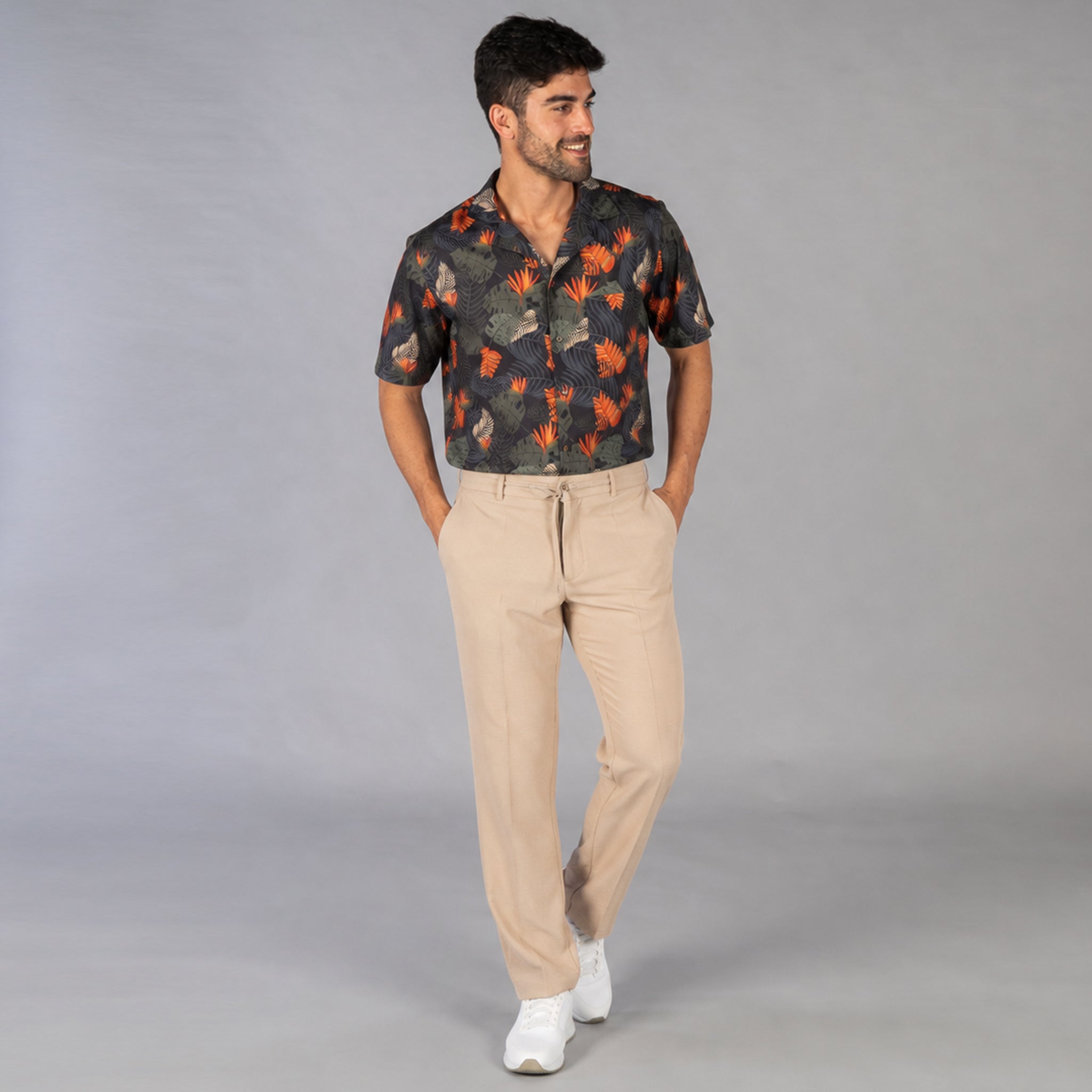 GARY'S Bambula pantalon homme beige hôtellerie