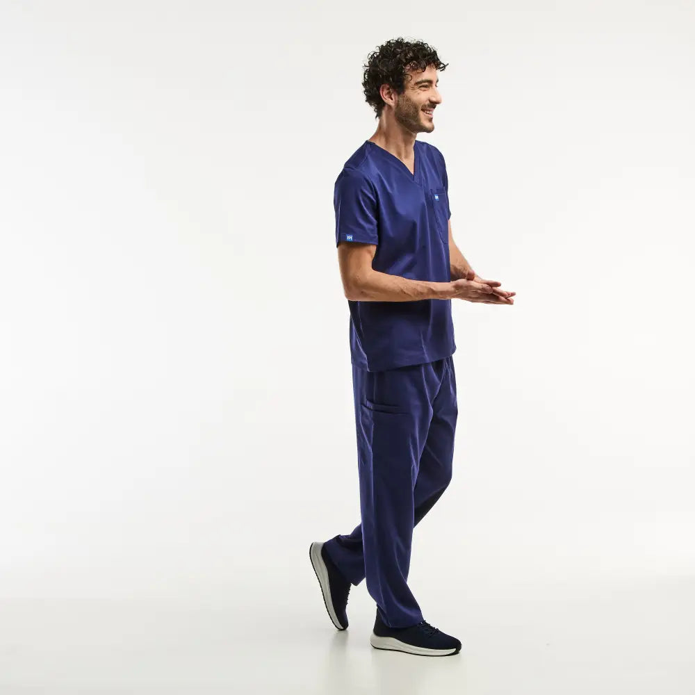 Aelin LUCA tenue médicale homme bleu marine pantalon classique