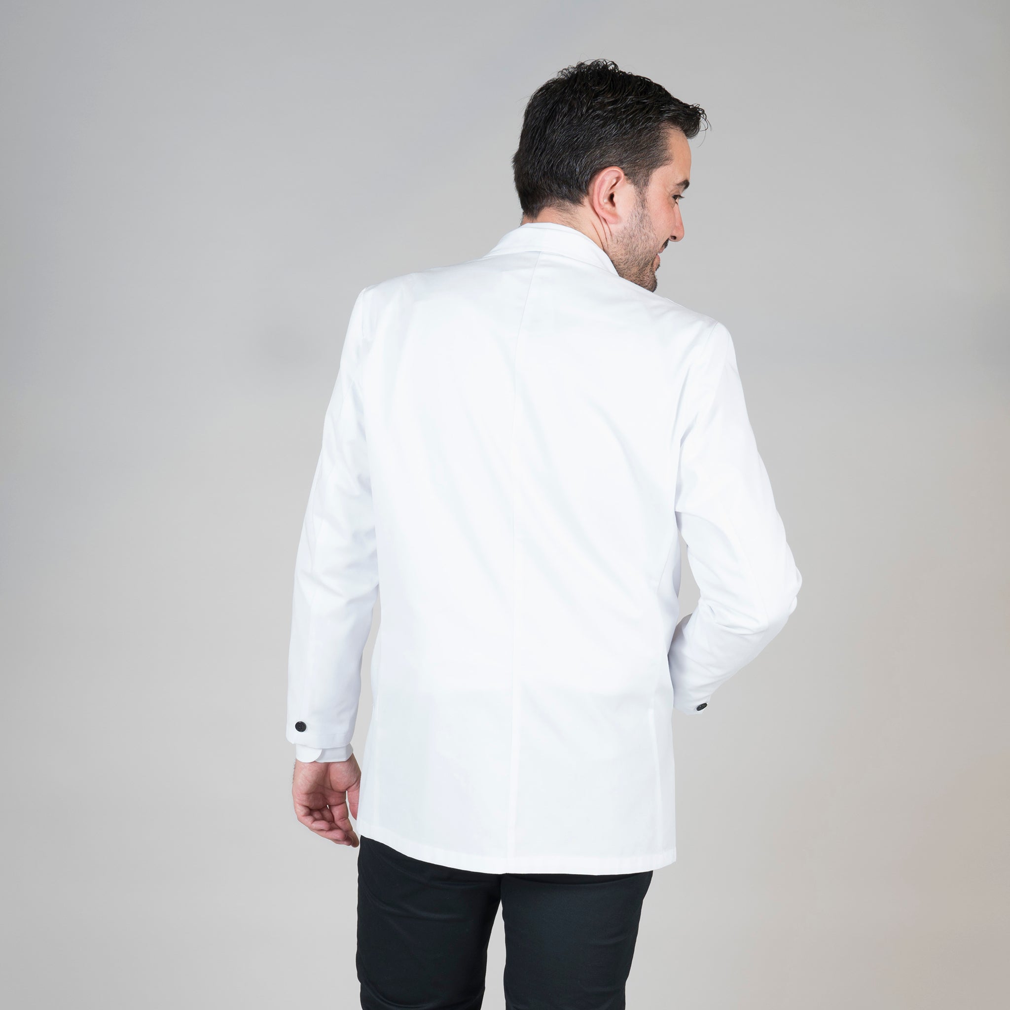 Gary's Smoking veste serveur blanche 1 bouton