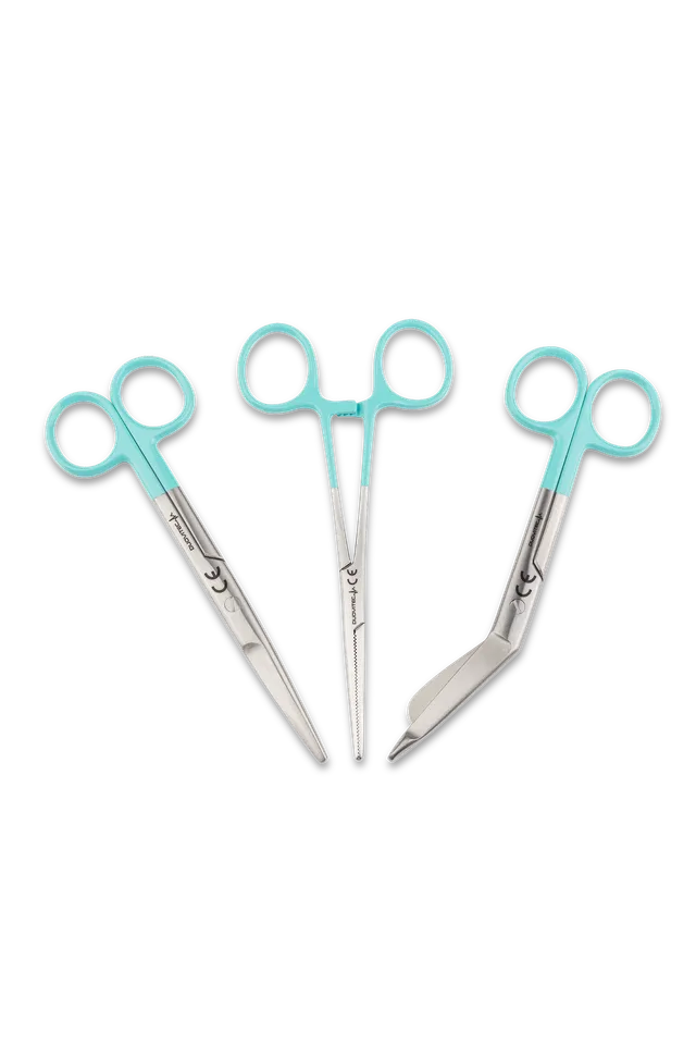 Enfermania Sweet Aqua lot 3 ciseaux inox infirmière