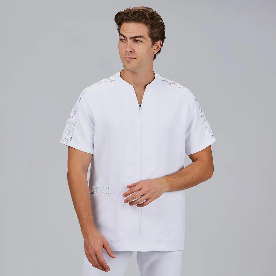 GARY'S Blouses Liam blouse médicale blanche microfibre