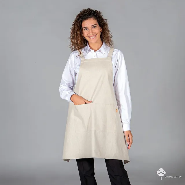 Gary's Naturewear Tablier Bavette Bio Beige 76x92 cm