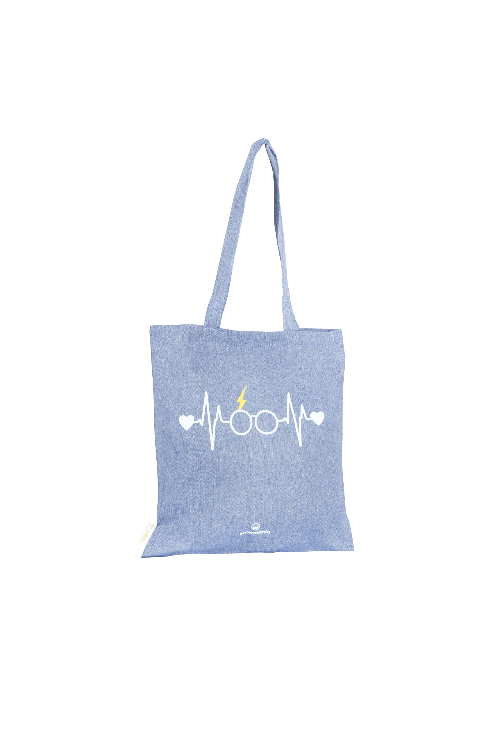 Enfermania Bolsas Tote bag bleu bicolore coton recyclé