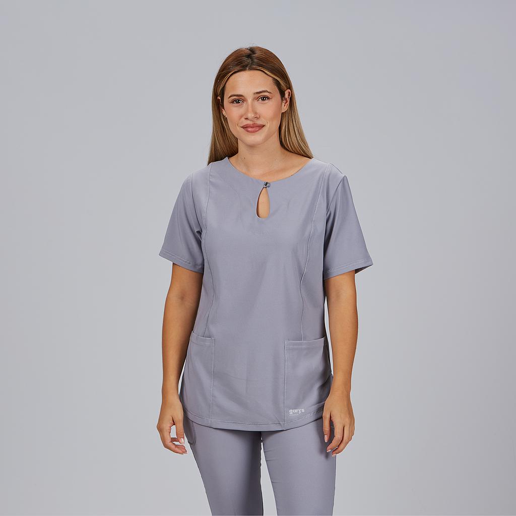 Gary's Maria blouse femme col goutte noire M manches courtes