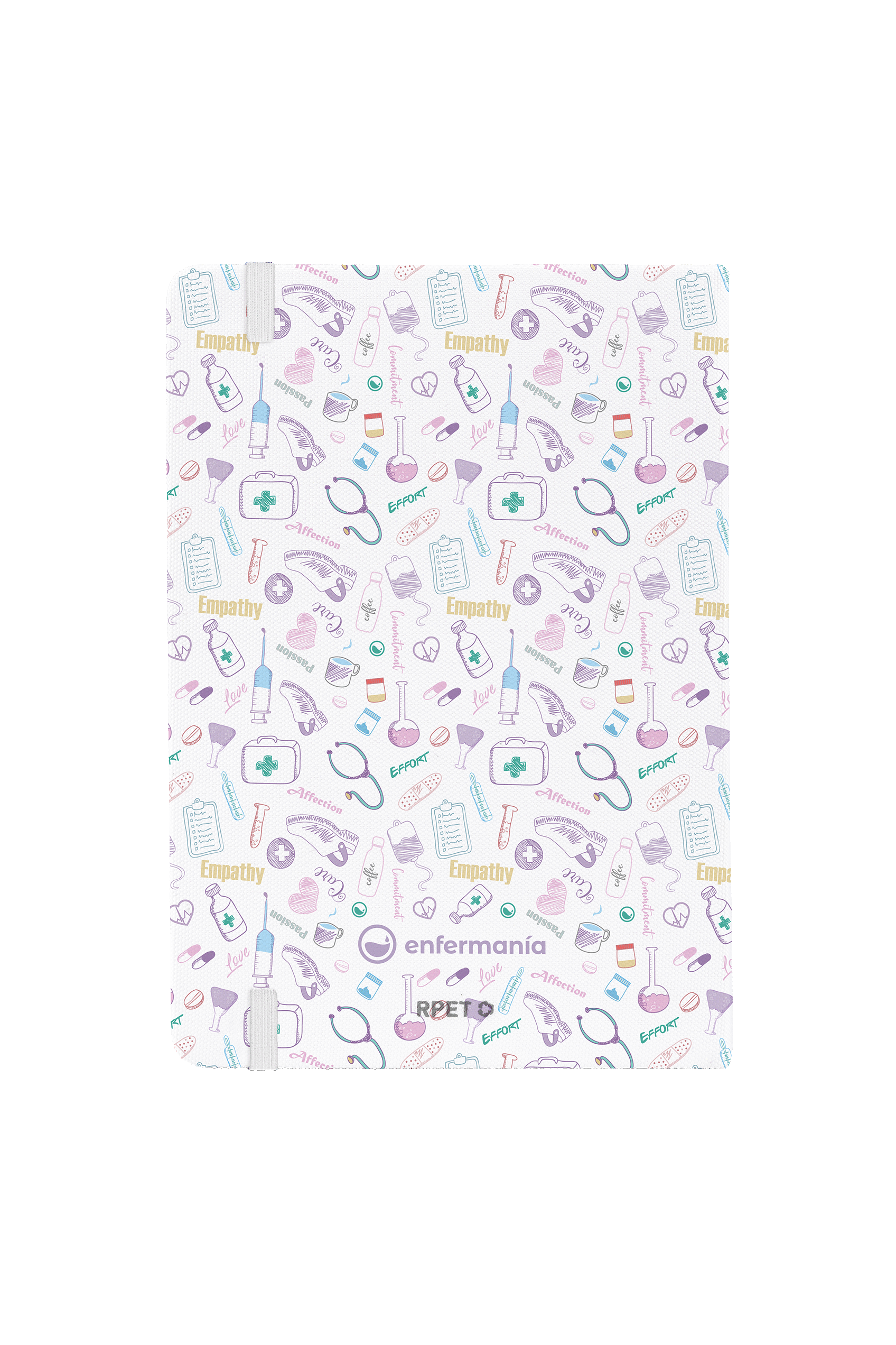 Enfermania Papelería carnet A5 Care Collection blanc ligné