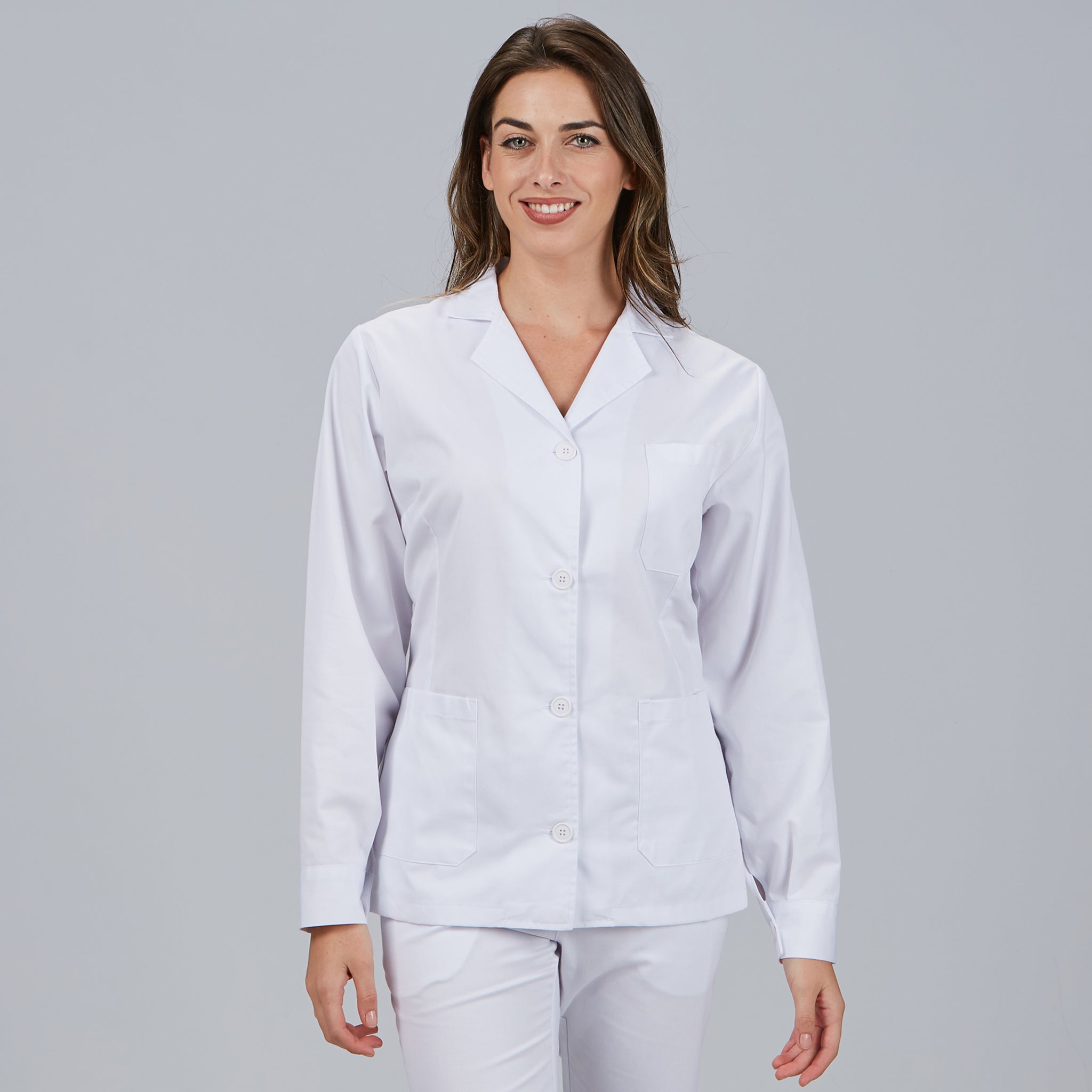 GARY'S Robes blouse médicale femme blanche manches longues