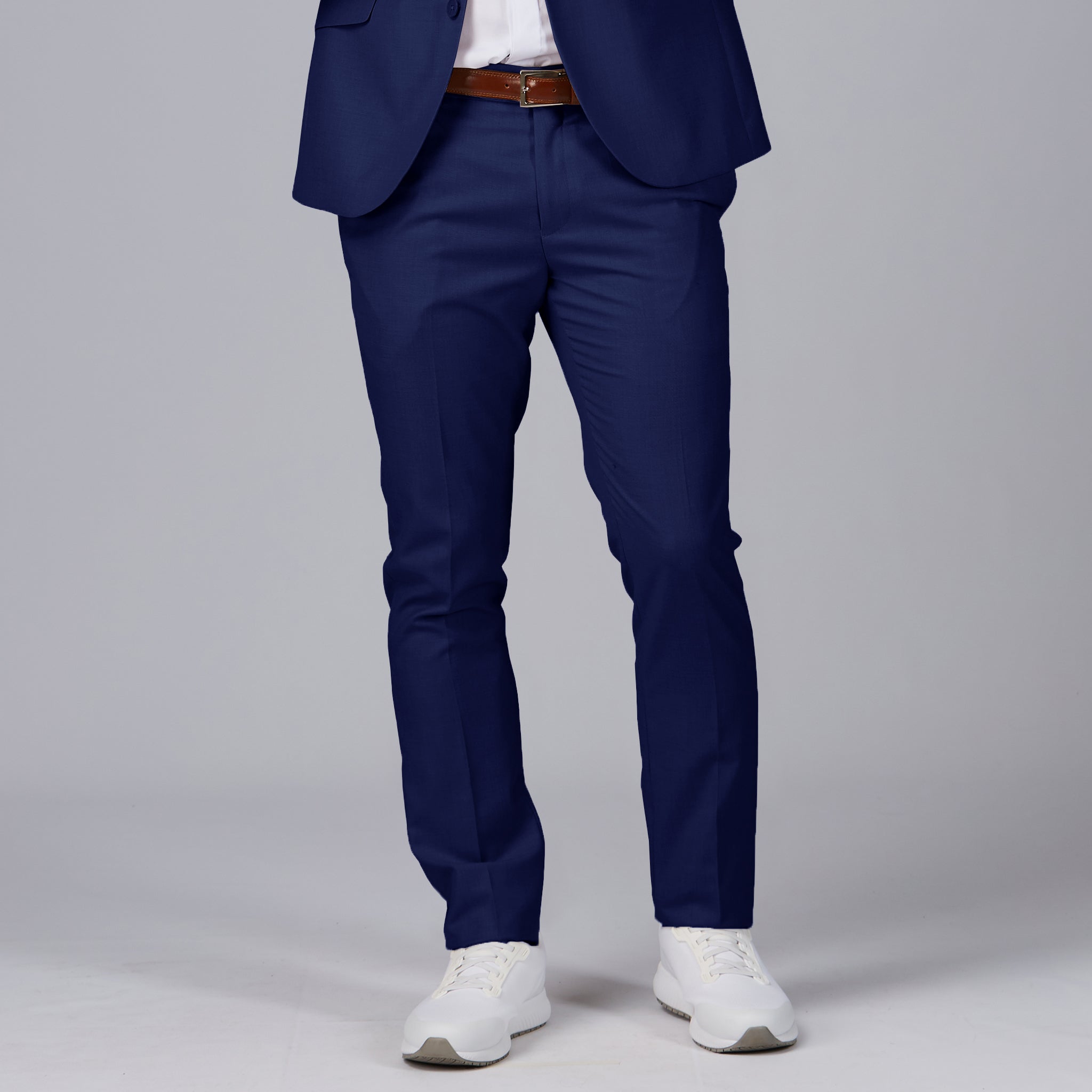 GARY'S Pantalon Homme Ceinture Stretch Noir Tailleur