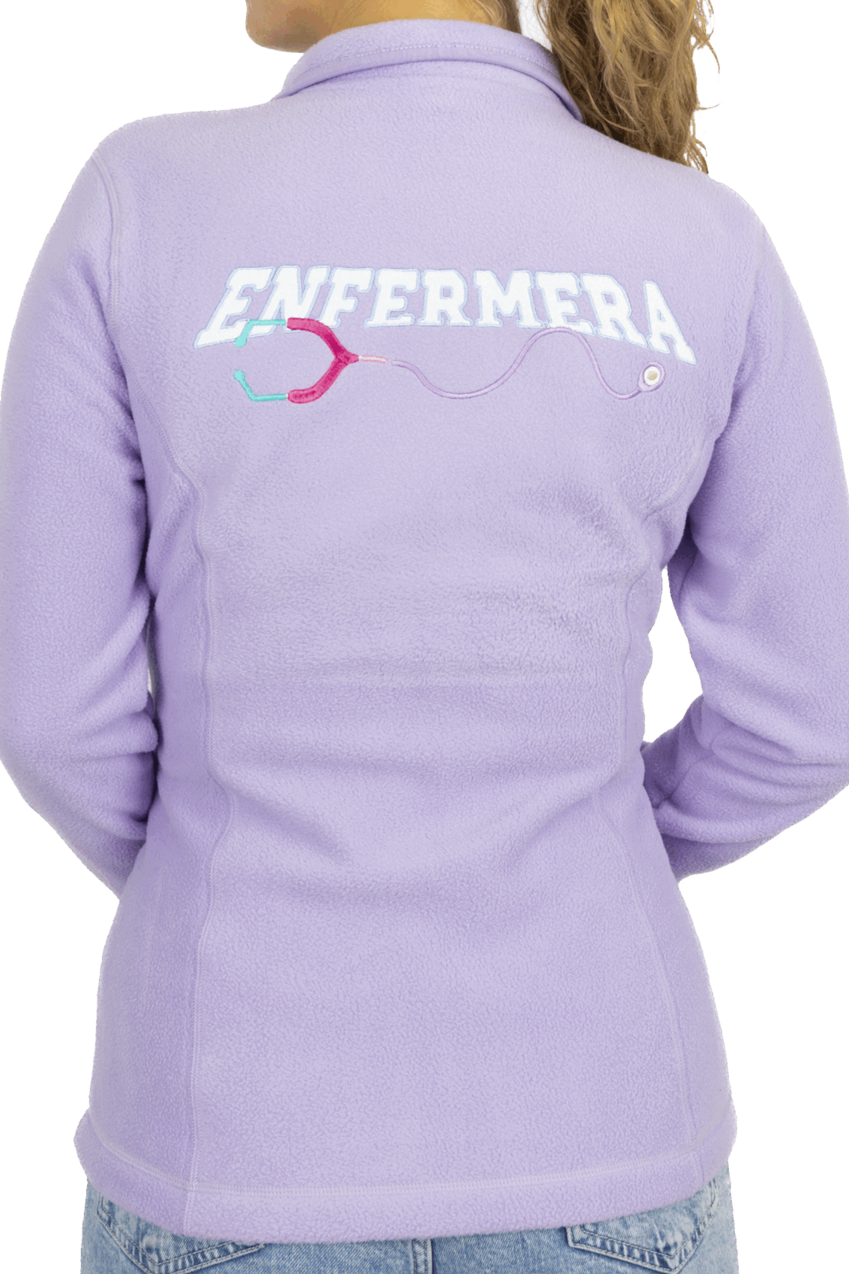 Enfermania Ropa polaire femme lavande brodée taille S