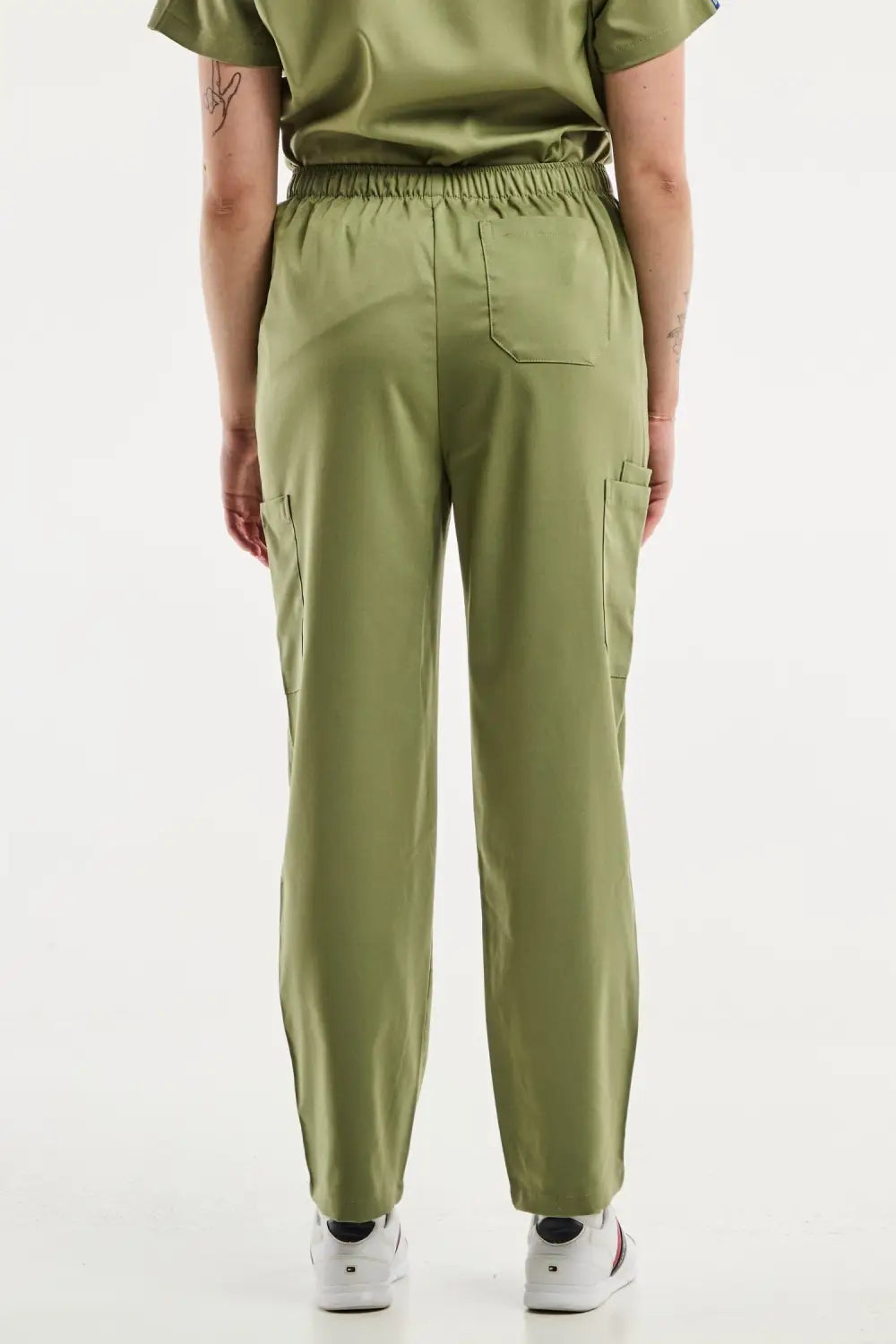 Aelin EMMA pantalon médical femme vert olive stretch
