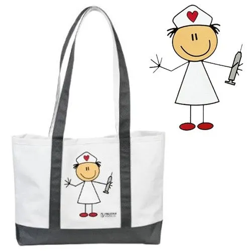 Enfermania Stick Nurse sac cabas infirmière gris 38x30cm