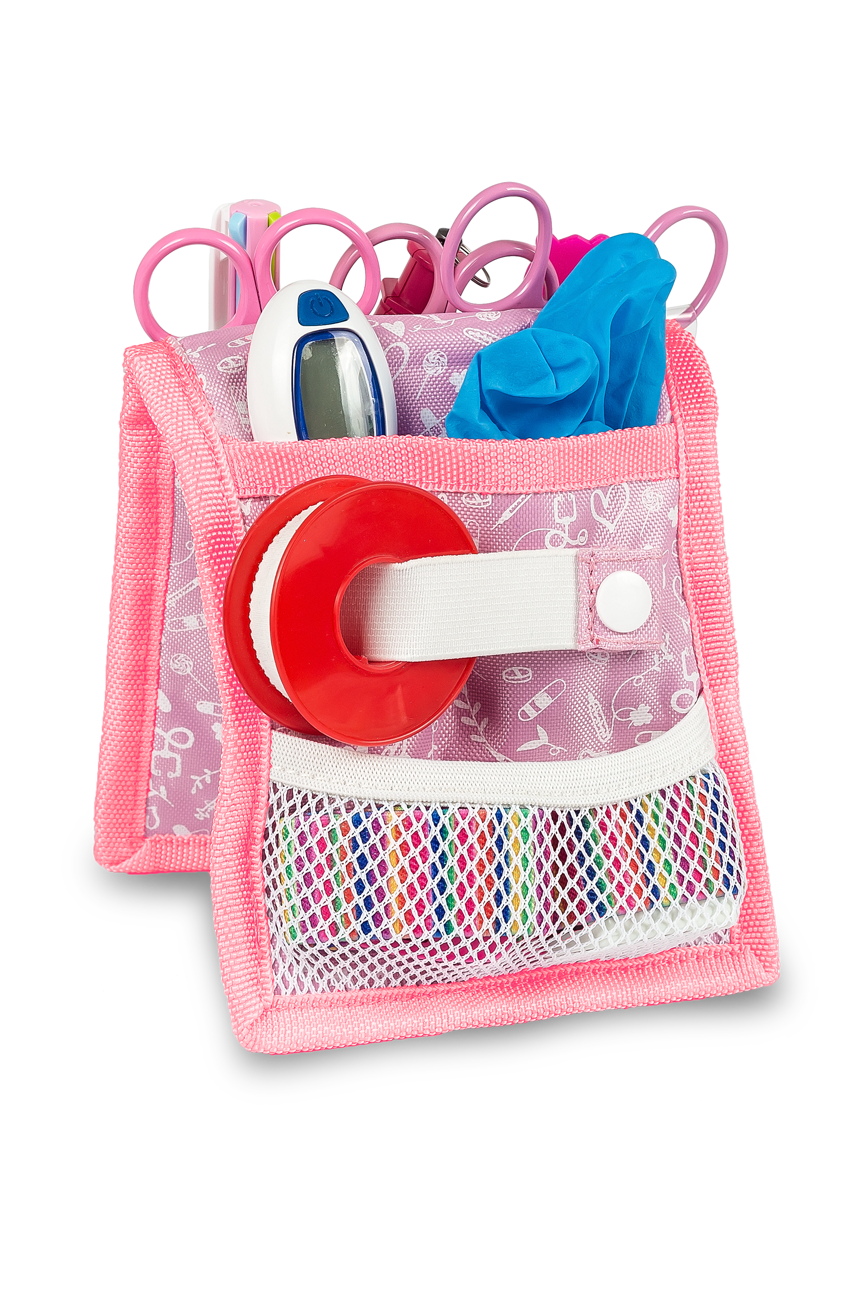 Enfermania Sweet organisateur de poche rose + porte-ciseaux