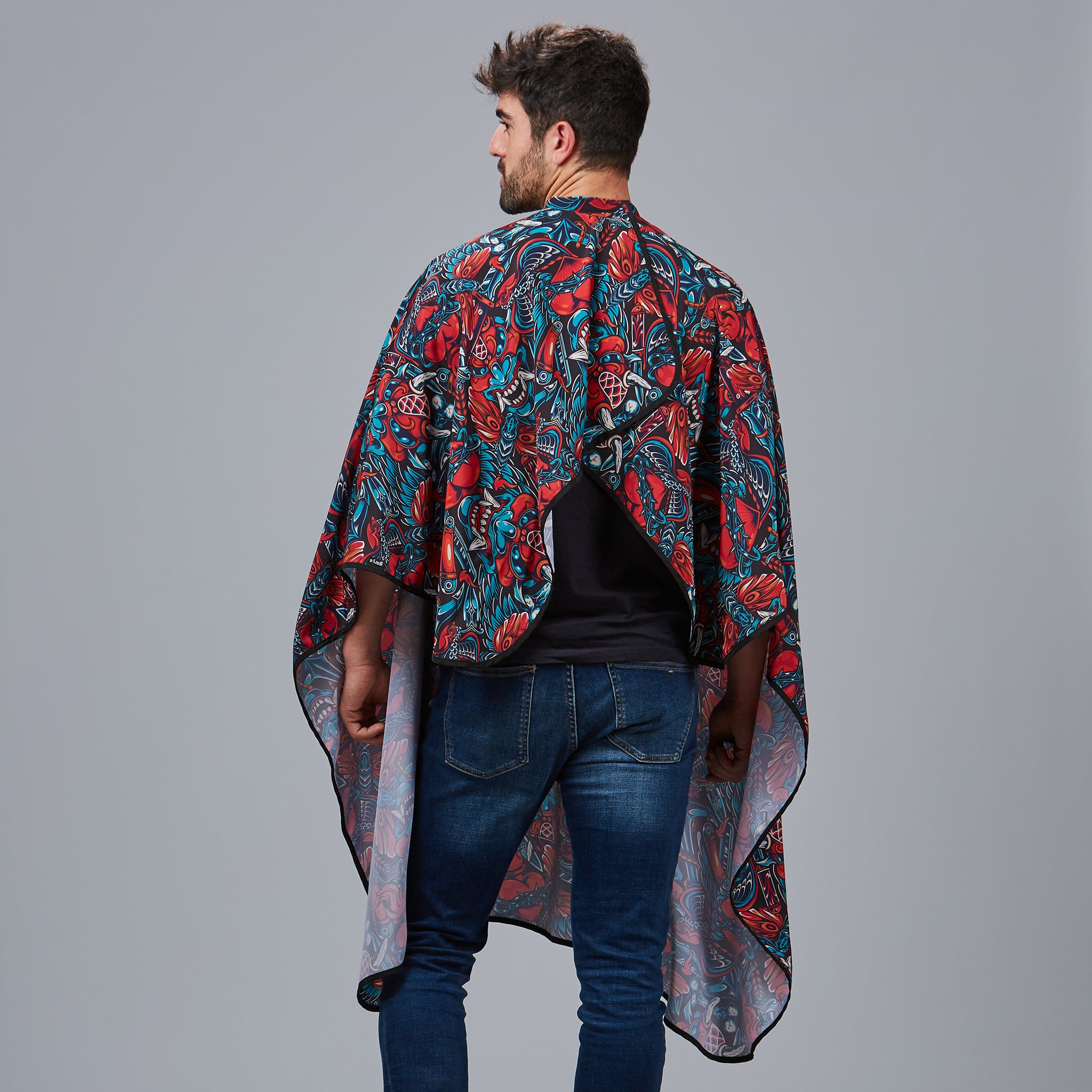 GARY'S Add-Ons Printed cape coiffure Infierno 148 cm