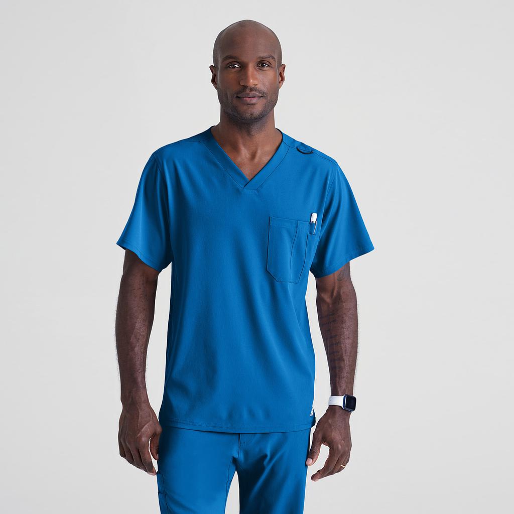 Gary's Structure Top Barco tunique médicale bleu royal stretch