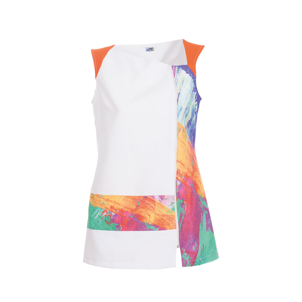 Gary's Blouses Reflejos blouse blanche sans manches XS