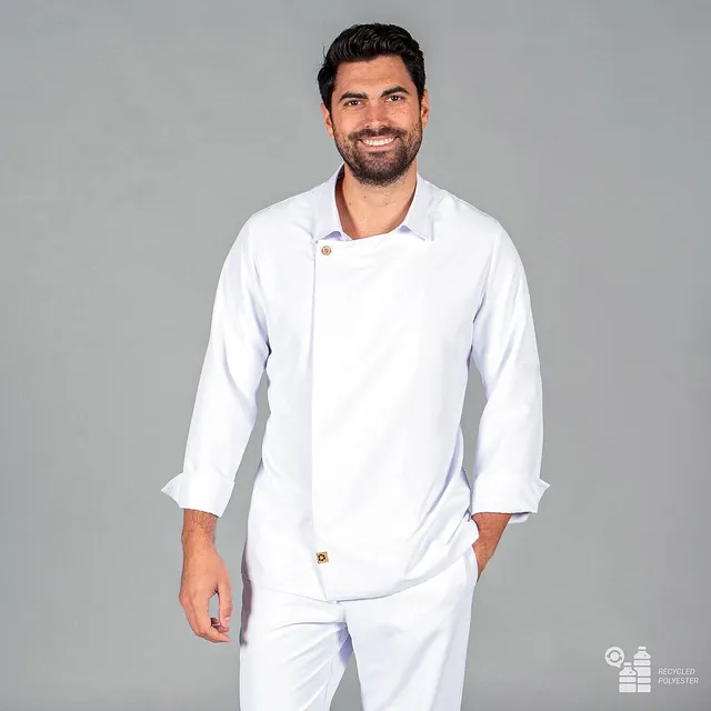 Gary's Arias veste cuisine unisexe blanche recyclée