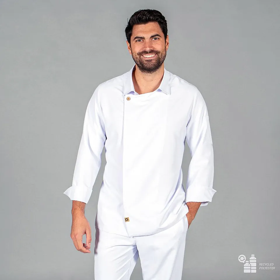 Gary's Arias veste cuisine unisexe blanche recyclée