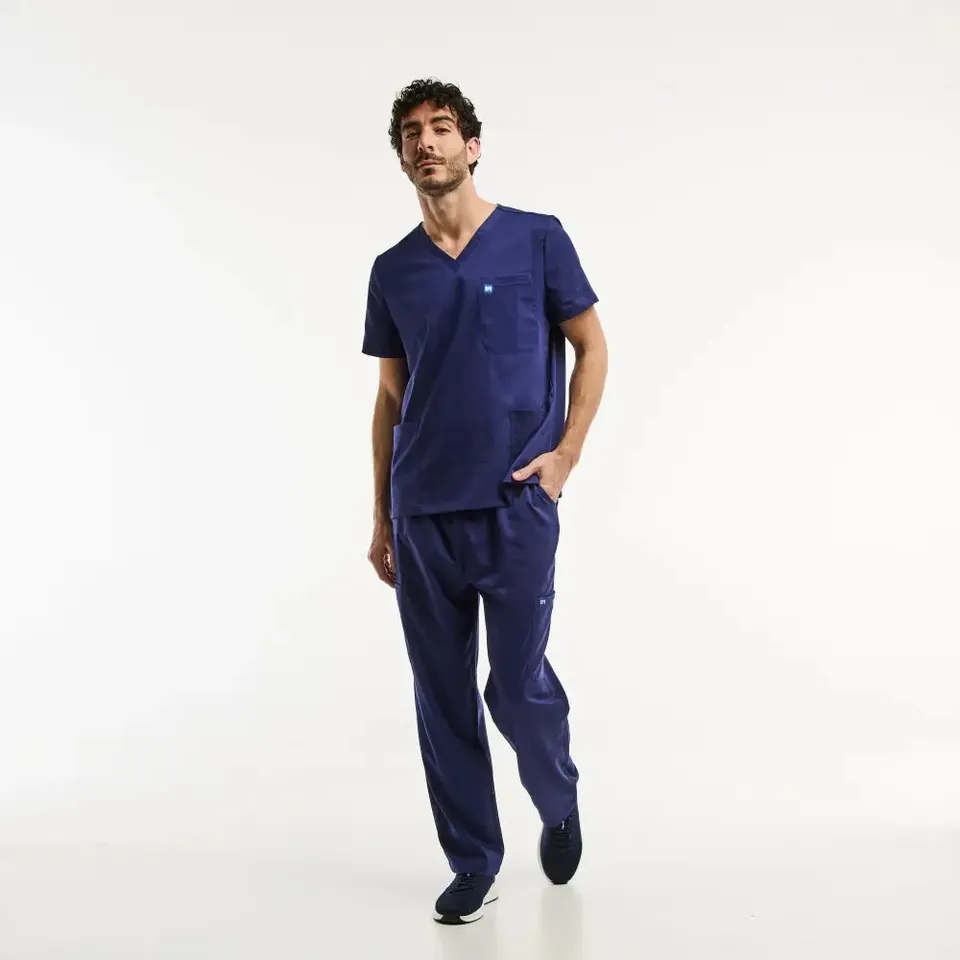 Aelin LUCA tenue médicale homme bleu marine pantalon classique
