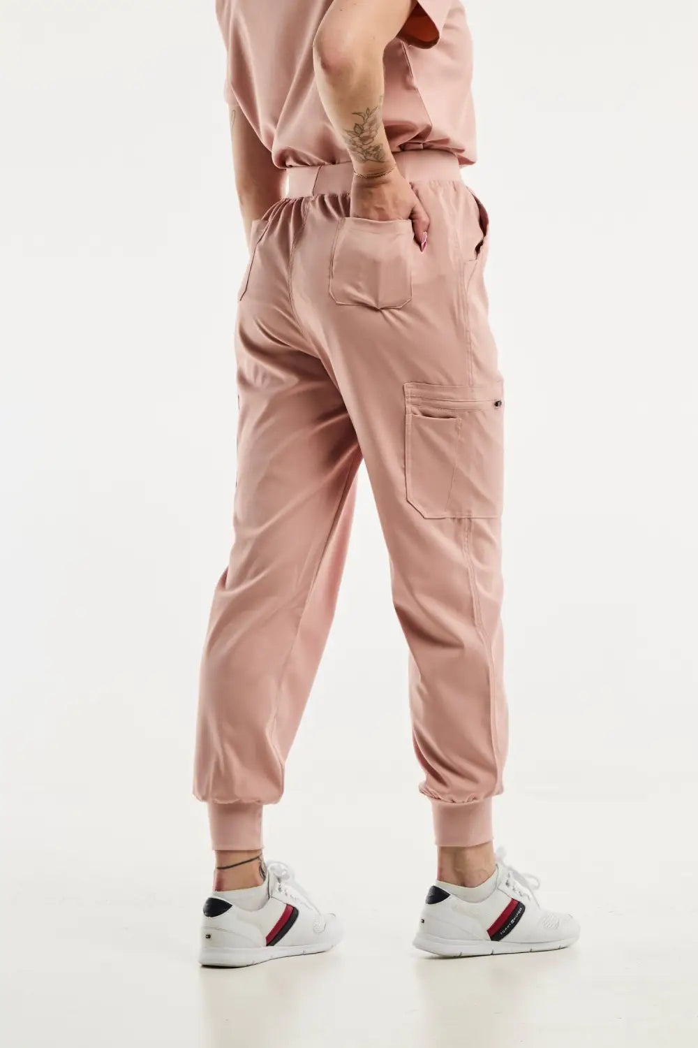 Aelin Emma jogger pantalon médical rose clair stretch