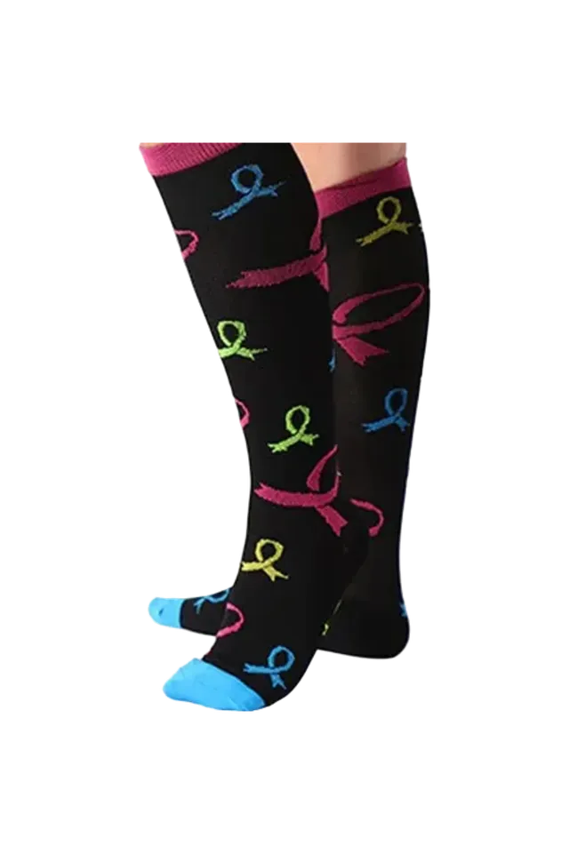 Enfermania Ropa chaussettes de compression noir nœuds taille S/M