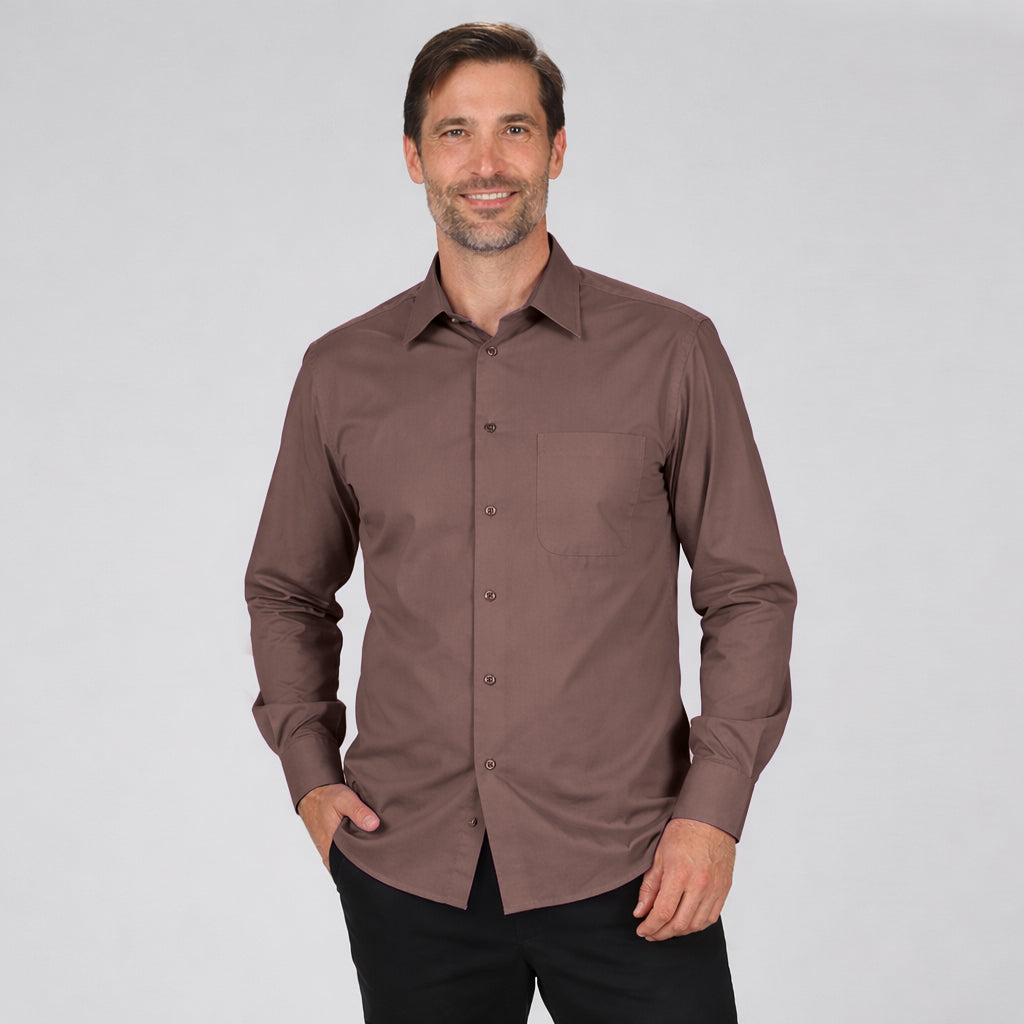 GARY'S chemise homme manches longues 1 poche noir