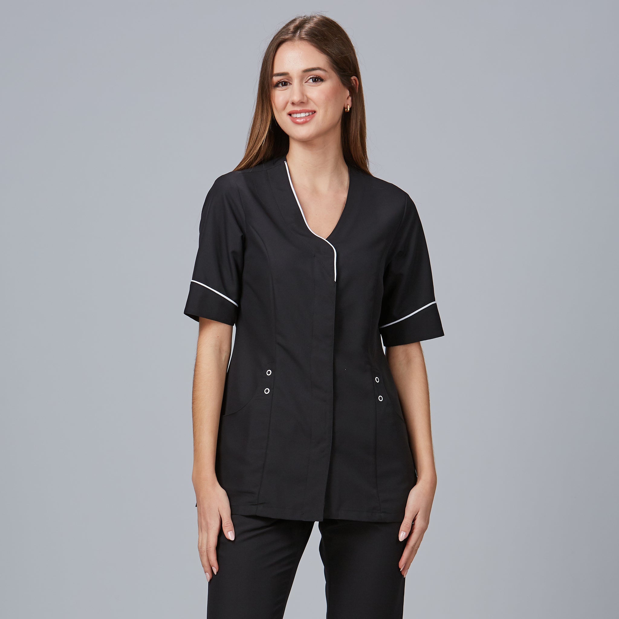 GARY'S Blouses Cinta blouse de travail femme noire microfibre
