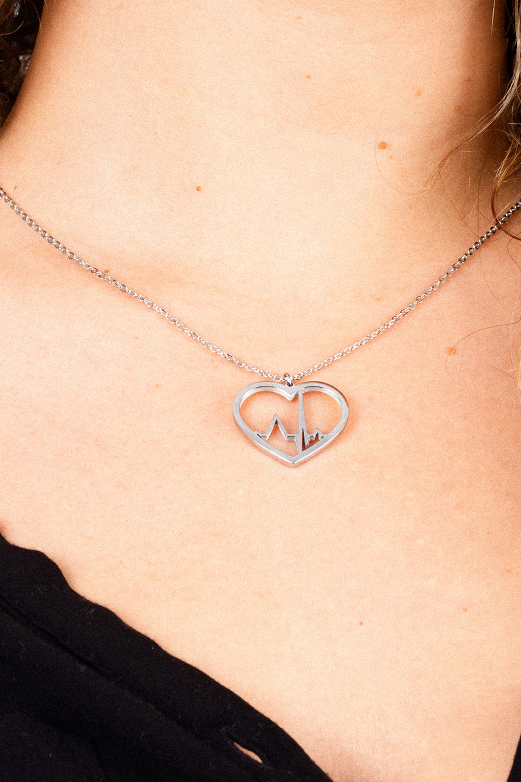 Enfermania Accesorios Cœur Battement collier or 40 cm